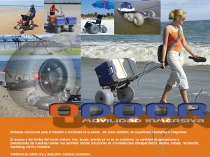 Jos&eacute; Anuncios nauticos en Santiago |  Ruedas especiales para la arena marca wheezleez en www.odoor.org, Movilidad en la arena y agua. transporte